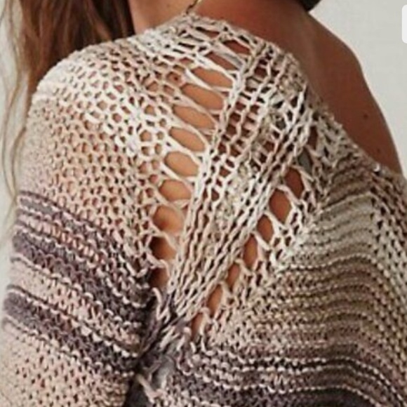Free People Crochet Sweater XS Top
Long Sleeves BEIGE Ivory GREY
Boho Hippie - Picture 8 of 16